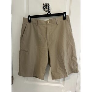 Size 34 Men's Grandslam 9" Inseam Performance Golf Shorts Chinchilla Khaki Brown